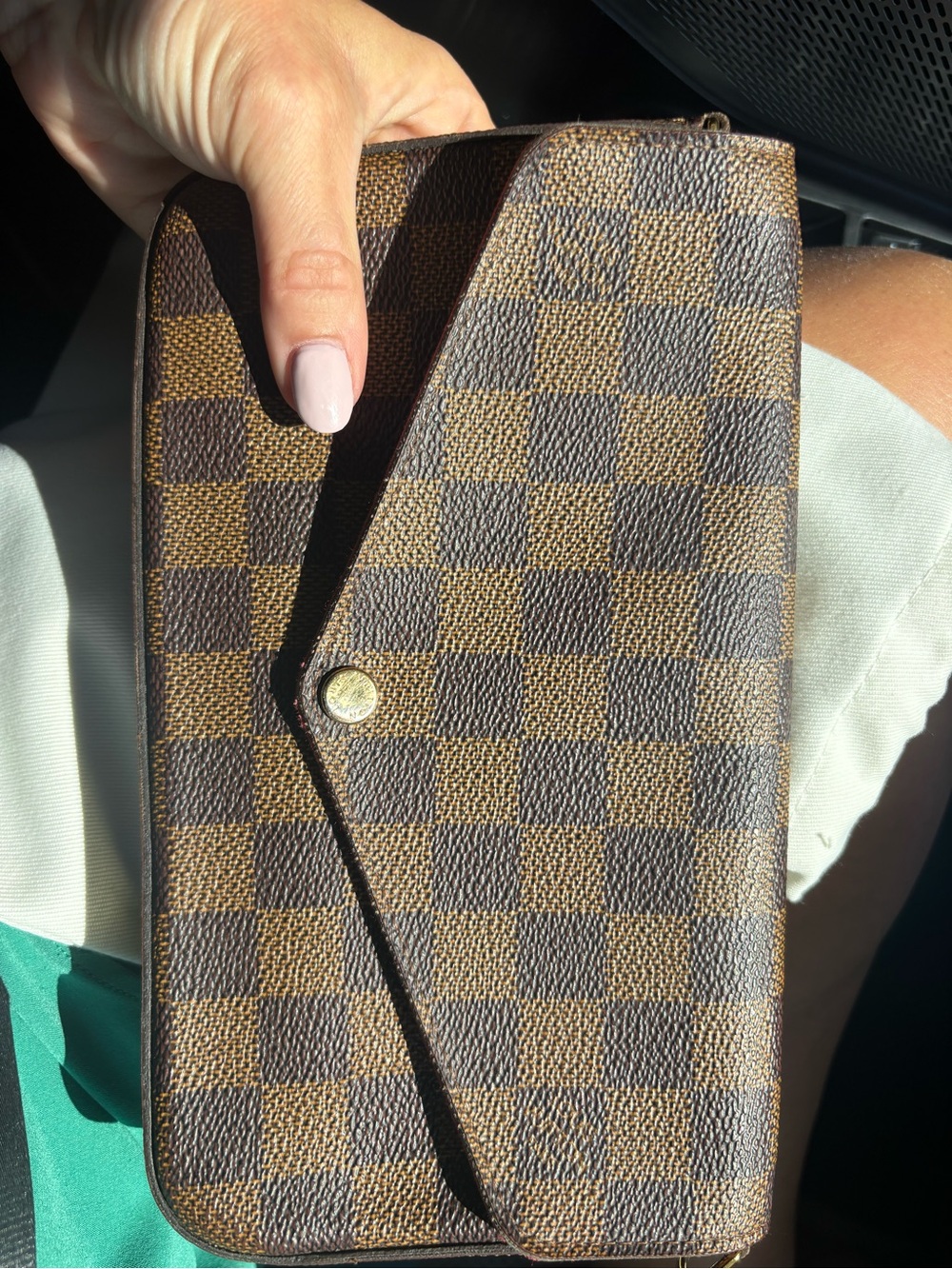 Louis Vuitton Damier Ebene Felicie Ponchette